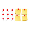 realistic blank sticky notes isolated on white vector image vector image