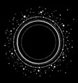 round frame with an ornament scattered shiny vector image