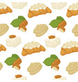 vegan milk dairy products and bakery sweets food vector image