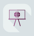 icons in a flat style globe on board vector image vector image