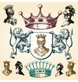 vintage heraldry elements vector image vector image