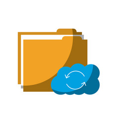 Cloud folder storage sharing system file Vector Image