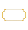 gold frame beautiful simple golden design white vector image vector image