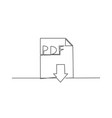 pdf one line drawing vector image