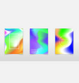 abstract colorful liquid and holographic colors vector image