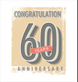 anniversary banner collection 60 years vector image
