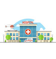 flat hospital vector image vector image