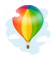 hot air balloon icon flat 3d isometric vector image