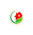 house green leaf ecology logo vector image
