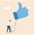 rating in social media likes and positive vector image vector image