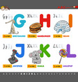 Cartoon Alphabet with Animals Royalty Free Vector Image