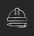 inspection chalk white icon on dark background vector image vector image