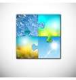 seasons in puzzle vector image