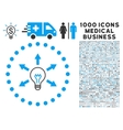 idea bulb icon with 1000 medical business vector image vector image