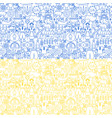 seamless pattern line ukraine flag vector image