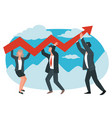 business partners or team workers achieving vector image