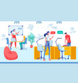 business people at work perform different tasks vector image