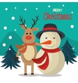 merry christmas colorful card design vector image