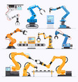 robotic arm industrial vector image