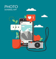 social photo sharing app flat vector image