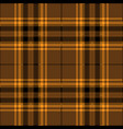 orange and brown tartan plaid scottish pattern vector image vector image