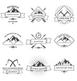 camping mountain adventure hiking explorer vector image