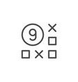 lotto game line outline icon vector image