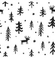 christmas seamless pattern with cute vector image vector image