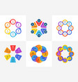 circular technology infographics with arrow vector image
