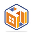 construction business logo with the initials vector image