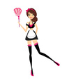 sexy pinup style french maid vector image