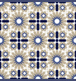 blue moroccan motif tile pattern vector image vector image