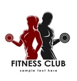 fitness emblem vector image vector image
