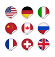 flag stickers set 1 vector image