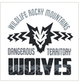head wolf - north american ornamental style vector image