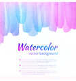 watercolor colorful background vector image