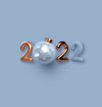 2022 new year sign vector image