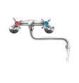 bath faucet realistic composition vector image vector image