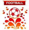 red soccer ball isolated on white vector image