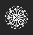 boho style circle ornament chalk white icon vector image