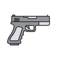 gun pistol color icon vector image vector image