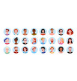 profile round avatars happy people different vector image
