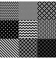 seamless geometric pattern set vector image vector image