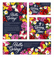 springtime season flowers posters vector image vector image