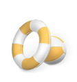 3d swim ring and ball on white background vector image