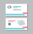 business card template with logo - concept design vector image vector image