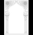 contouring coloring of arabic style arch vector image