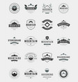 set mountains logos badges and labels vector image