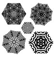 set of elements for design stylized flowers vector image