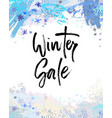 winter sale brush lettering vector image